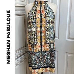 Meghan Los Angeles Ruffle Halter Neck Mini Dress